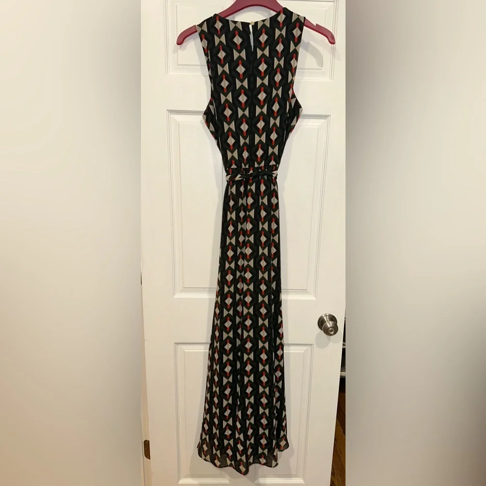 Calvin Klein Geometric Maxi Dress, Size 12 - Picture 4 of 14